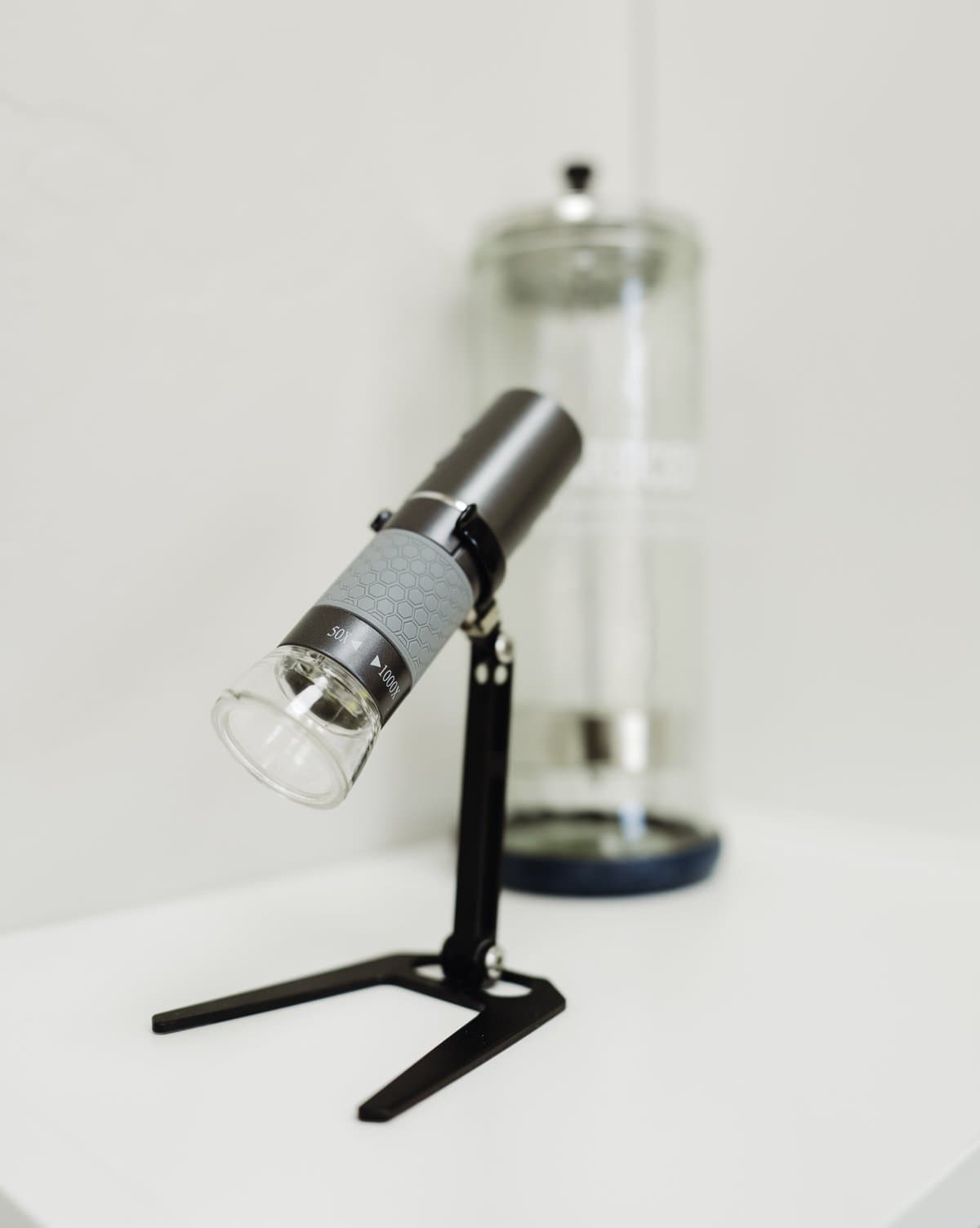 The digital trichoscope Megan uses for scalp analysis